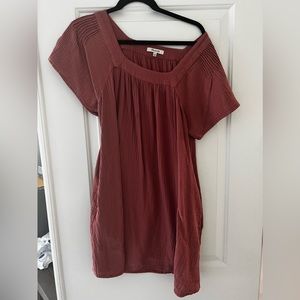 Madewell cotton gauze pink dress size M